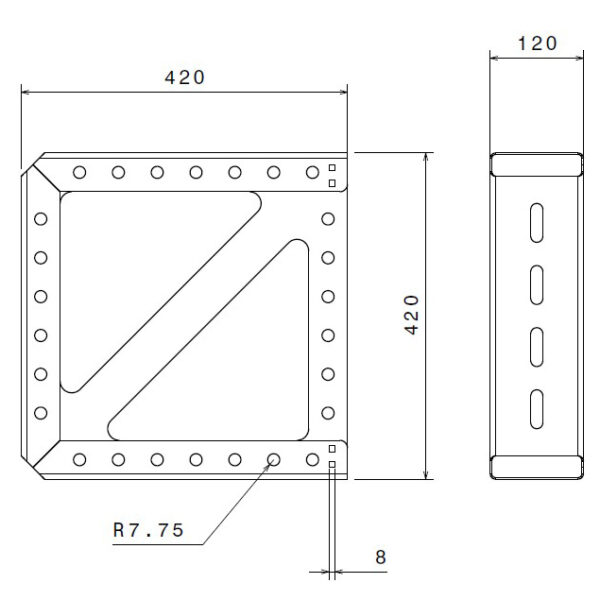 Box double pour plaque de callage 400x400 mm